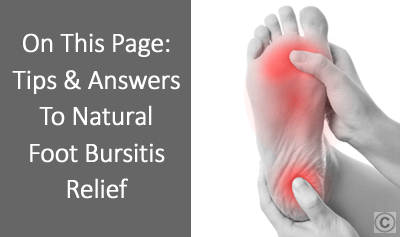 Bursitis sole deals of foot